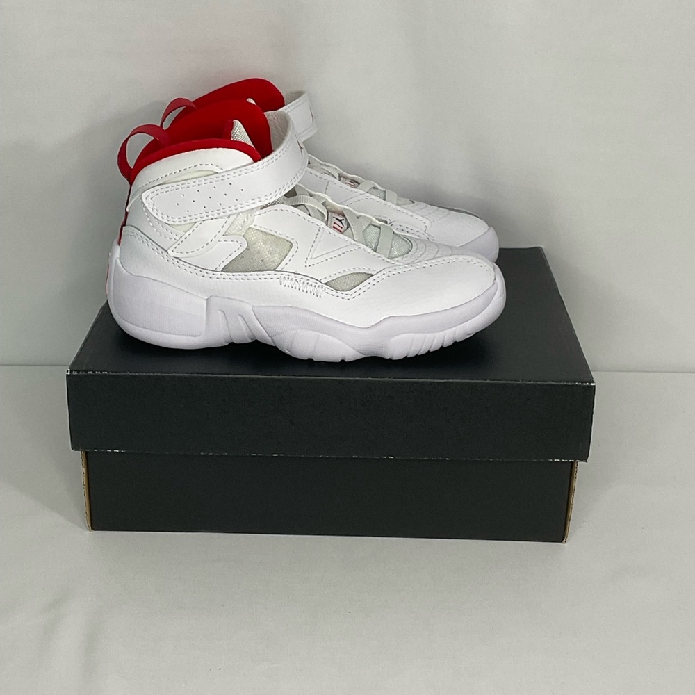 White and Red Jumpman Two Trey Sneakers - size 11c - Picture 4 of 11